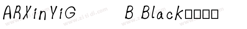 ARXinYiGB Black字体转换